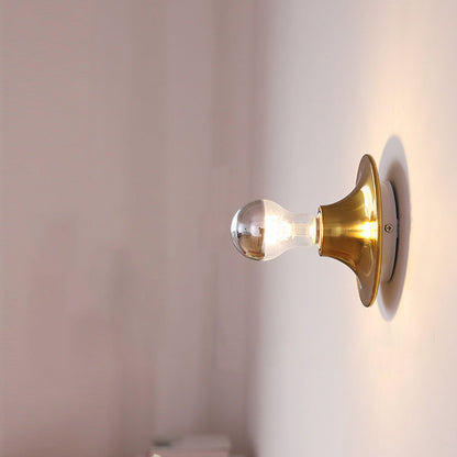 Modern Mid-Century UFO Shape Iron 1-Light Wall Sconce Lamp For Bedroom
