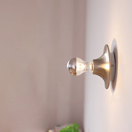 Modern Mid-Century UFO Shape Iron 1-Light Wall Sconce Lamp For Bedroom