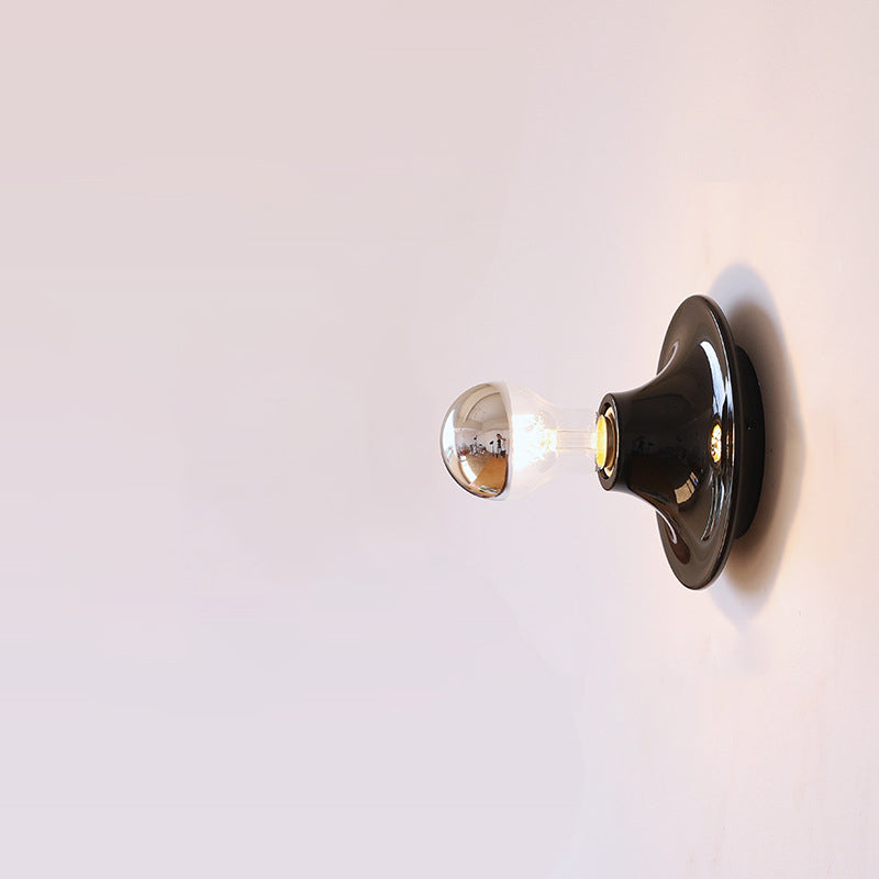 Modern Mid-Century UFO Shape Iron 1-Light Wall Sconce Lamp For Bedroom