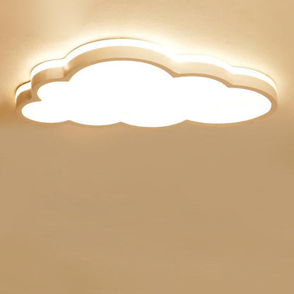 Contemporary Nordic Cloud Iron Acrylic LED Flush Mount Ceiling Light For Bedroom