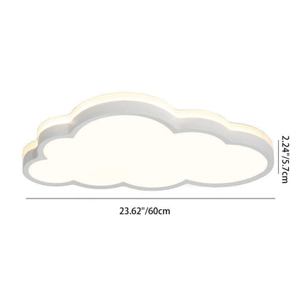 Contemporary Nordic Cloud Iron Acrylic LED Flush Mount Ceiling Light For Bedroom