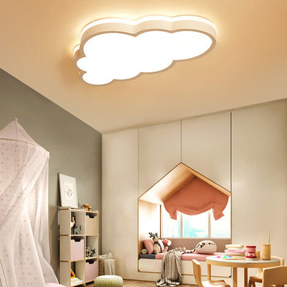 Contemporary Nordic Cloud Iron Acrylic LED Flush Mount Ceiling Light For Bedroom