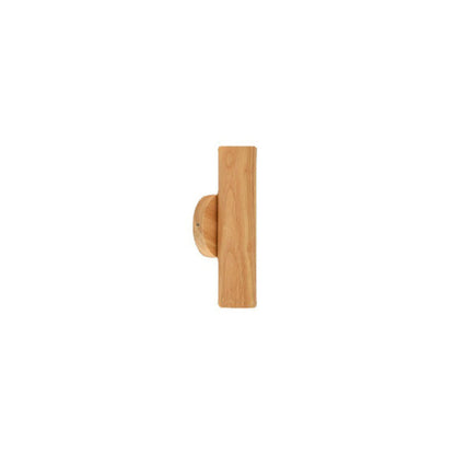 Contemporary Nordic Rotatable Cylindrical Wood LED Wall Sconce Lamp For Living Room