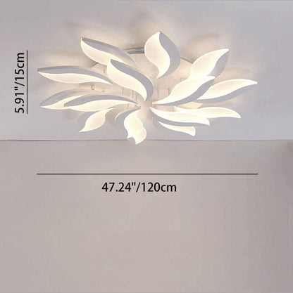 مصباح سقف LED شبه مسطح من الأكريليك على شكل ورقة طاحونة هوائية دائرية الشكل بتصميم معاصر لغرفة النوم