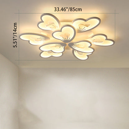 مصباح سقف LED شبه مسطح من الأكريليك على شكل ورقة طاحونة هوائية دائرية الشكل بتصميم معاصر لغرفة النوم