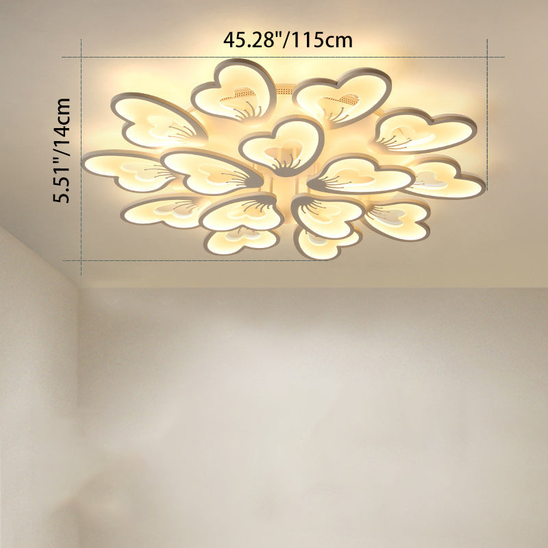 مصباح سقف LED شبه مسطح من الأكريليك على شكل ورقة طاحونة هوائية دائرية الشكل بتصميم معاصر لغرفة النوم
