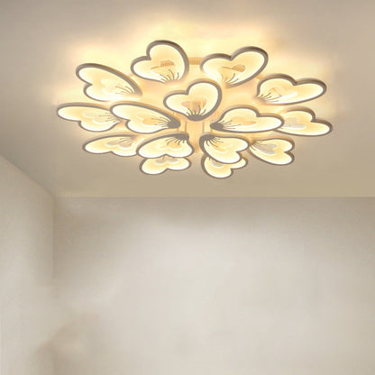 مصباح سقف LED شبه مسطح من الأكريليك على شكل ورقة طاحونة هوائية دائرية الشكل بتصميم معاصر لغرفة النوم