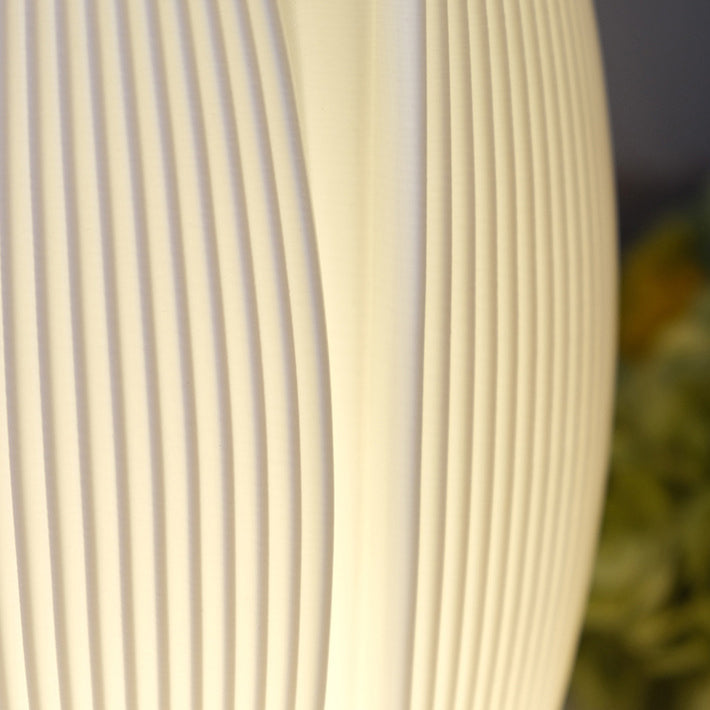Contemporary Creative USB 3D Curved Wave Tulip Hedgehog Wood Base PLA LED Table Lamp Night Light For Bedroom