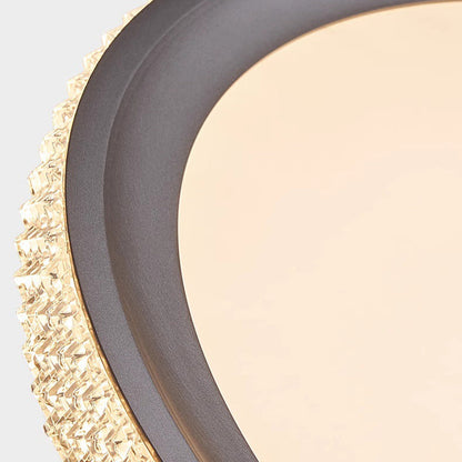 Modern Minimalist Round Aluminum Acrylic LED Flush Mount Ceiling Light For Living Room