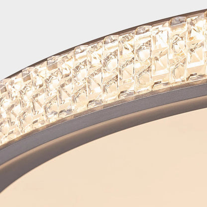 Modern Minimalist Round Aluminum Acrylic LED Flush Mount Ceiling Light For Living Room