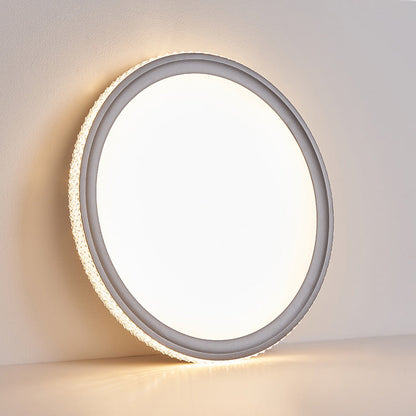 Modern Minimalist Round Aluminum Acrylic LED Flush Mount Ceiling Light For Living Room
