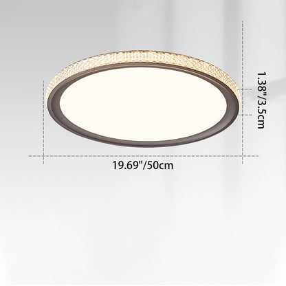 Modern Minimalist Round Aluminum Acrylic LED Flush Mount Ceiling Light For Living Room