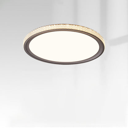 Modern Minimalist Round Aluminum Acrylic LED Flush Mount Ceiling Light For Living Room