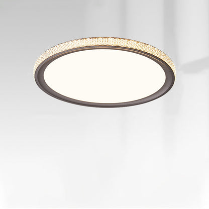 Modern Minimalist Round Aluminum Acrylic LED Flush Mount Ceiling Light For Living Room