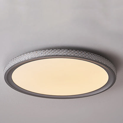 Modern Minimalist Round Aluminum Acrylic LED Flush Mount Ceiling Light For Living Room