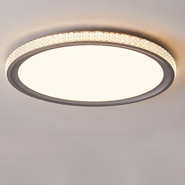 Modern Minimalist Round Aluminum Acrylic LED Flush Mount Ceiling Light For Living Room