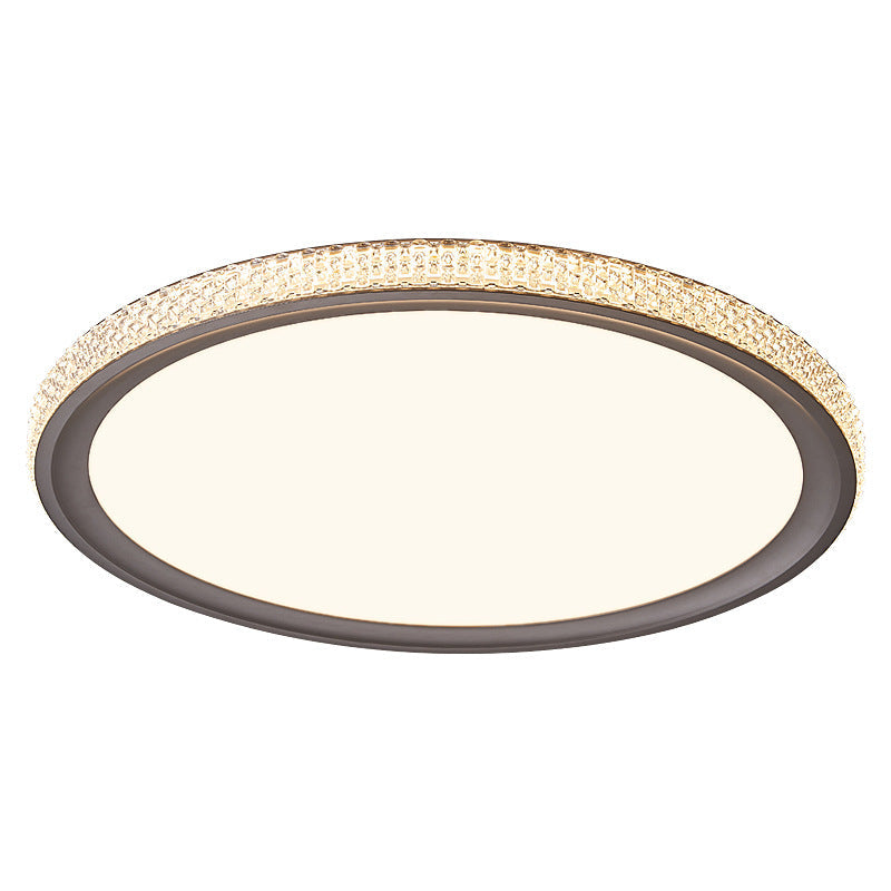 Modern Minimalist Round Aluminum Acrylic LED Flush Mount Ceiling Light For Living Room