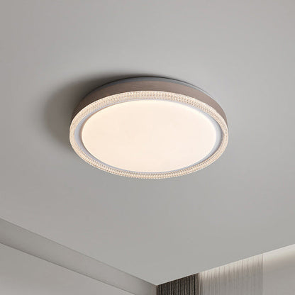 Modern Minimalist Round Iron Acrylic LED Flush Mount Ceiling Light For Bedroom