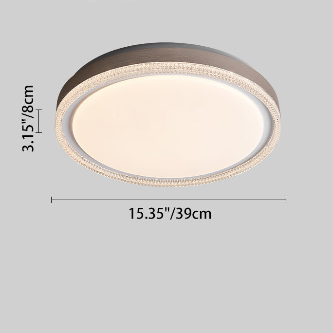 Modern Minimalist Round Iron Acrylic LED Flush Mount Ceiling Light For Bedroom