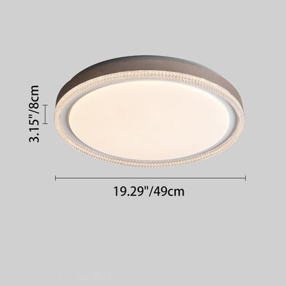 Modern Minimalist Round Iron Acrylic LED Flush Mount Ceiling Light For Bedroom