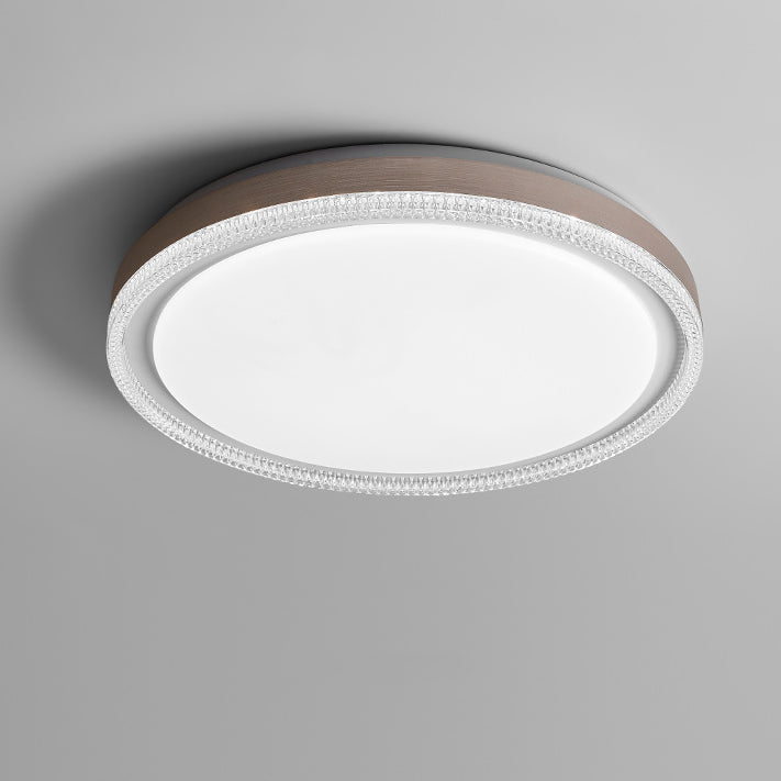 Modern Minimalist Round Iron Acrylic LED Flush Mount Ceiling Light For Bedroom