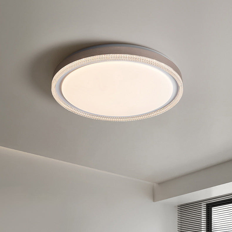Modern Minimalist Round Iron Acrylic LED Flush Mount Ceiling Light For Bedroom