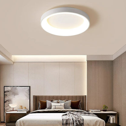 Modern Minimalist Round Bowl Acrylic Iron LED Flush Mount Ceiling Light For Living Room