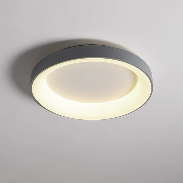 Modern Minimalist Round Bowl Acrylic Iron LED Flush Mount Ceiling Light For Living Room