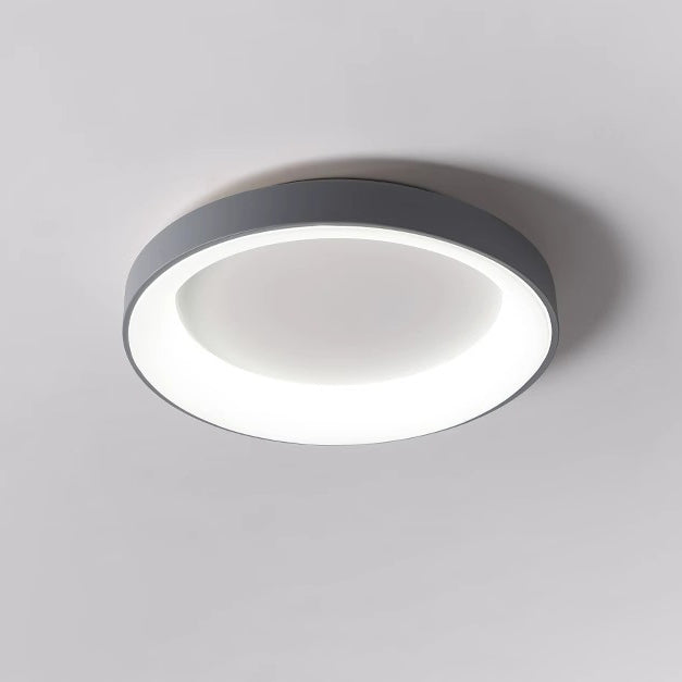 Modern Minimalist Round Bowl Acrylic Iron LED Flush Mount Ceiling Light For Living Room