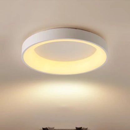 Modern Minimalist Round Bowl Acrylic Iron LED Flush Mount Ceiling Light For Living Room
