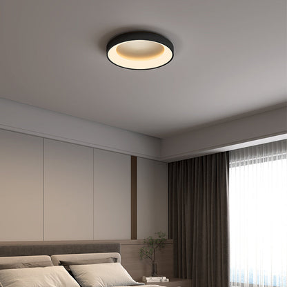 Modern Minimalist Round Bowl Acrylic Iron LED Flush Mount Ceiling Light For Living Room