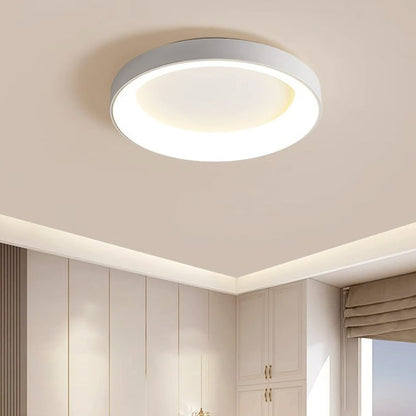 Modern Minimalist Round Bowl Acrylic Iron LED Flush Mount Ceiling Light For Living Room