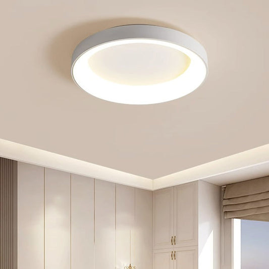Modern Minimalist Round Bowl Acrylic Iron LED Flush Mount Ceiling Light For Living Room