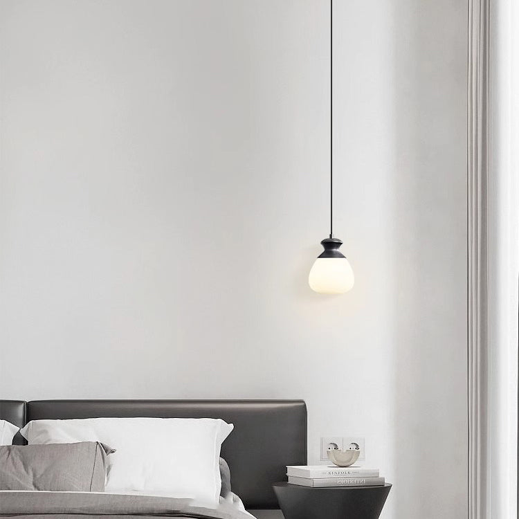 Contemporary Nordic Brass Glass Bottle Shape 1-Light Pendant Light For Living Room
