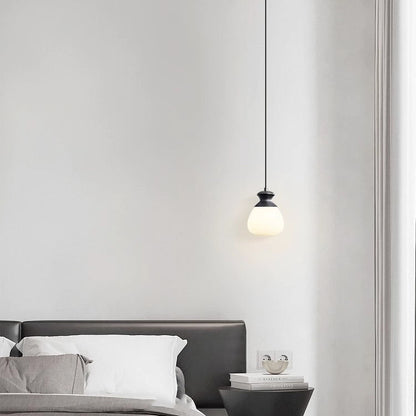 Contemporary Nordic Brass Glass Bottle Shape 1-Light Pendant Light For Living Room