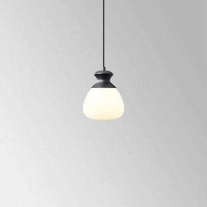 Contemporary Nordic Brass Glass Bottle Shape 1-Light Pendant Light For Living Room