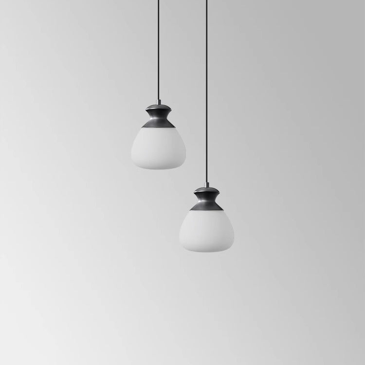 Contemporary Nordic Brass Glass Bottle Shape 1-Light Pendant Light For Living Room