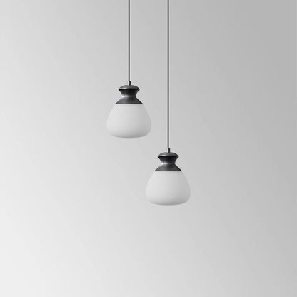 Contemporary Nordic Brass Glass Bottle Shape 1-Light Pendant Light For Living Room