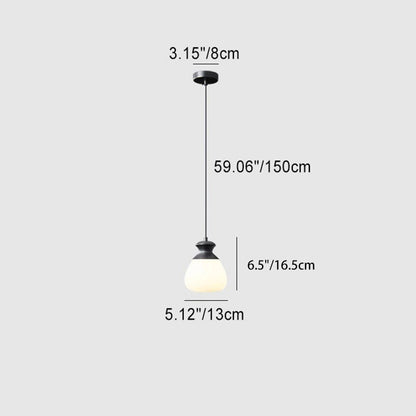 Contemporary Nordic Brass Glass Bottle Shape 1-Light Pendant Light For Living Room