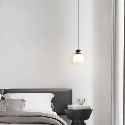 Contemporary Nordic Brass Glass Bottle Shape 1-Light Pendant Light For Living Room