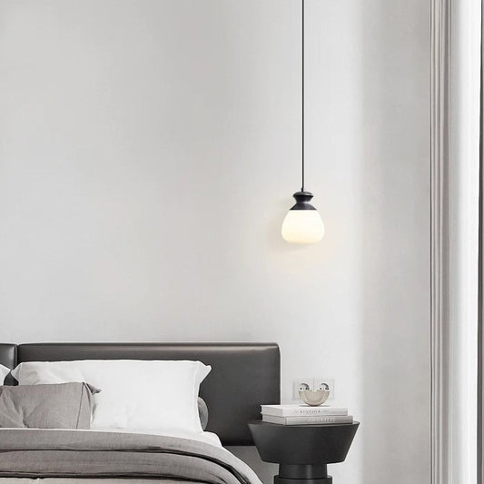 Contemporary Nordic Brass Glass Bottle Shape 1-Light Pendant Light For Living Room