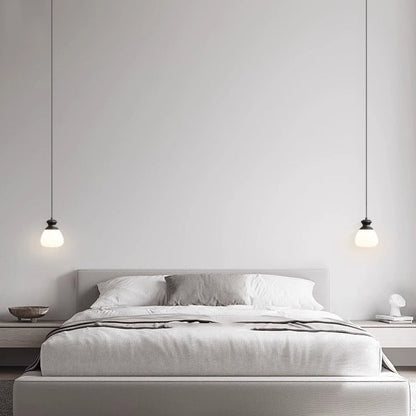 Contemporary Nordic Brass Glass Bottle Shape 1-Light Pendant Light For Living Room