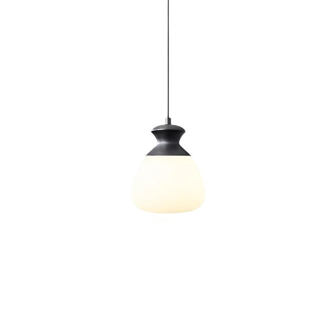 Contemporary Nordic Brass Glass Bottle Shape 1-Light Pendant Light For Living Room