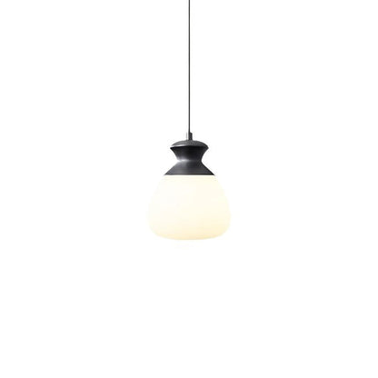 Contemporary Nordic Brass Glass Bottle Shape 1-Light Pendant Light For Living Room