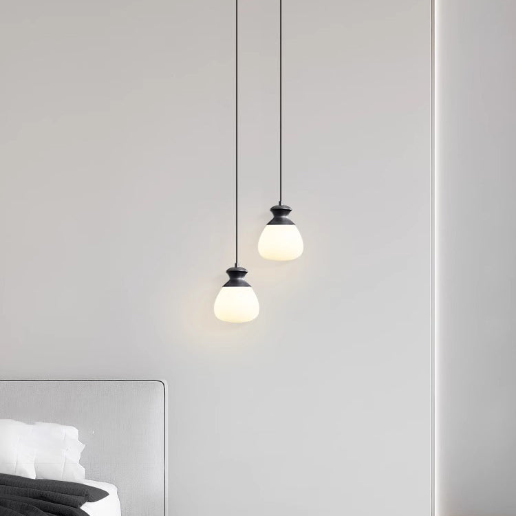 Contemporary Nordic Brass Glass Bottle Shape 1-Light Pendant Light For Living Room