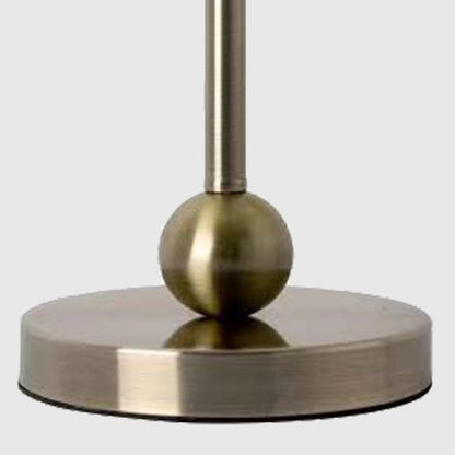 Modern Minimalist Fabric Drum Shape Metal Bead 1-Light Table Lamp For Bedroom