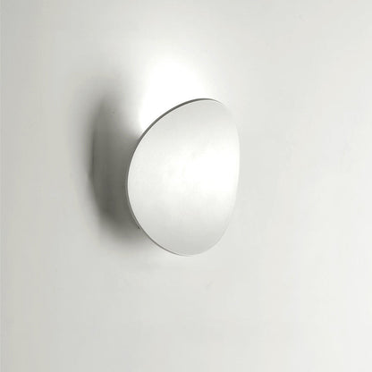 Modern Minimalist Wood Grain Curved Round Iron Aluminum LED Wall Sconce Lamp For Hallway