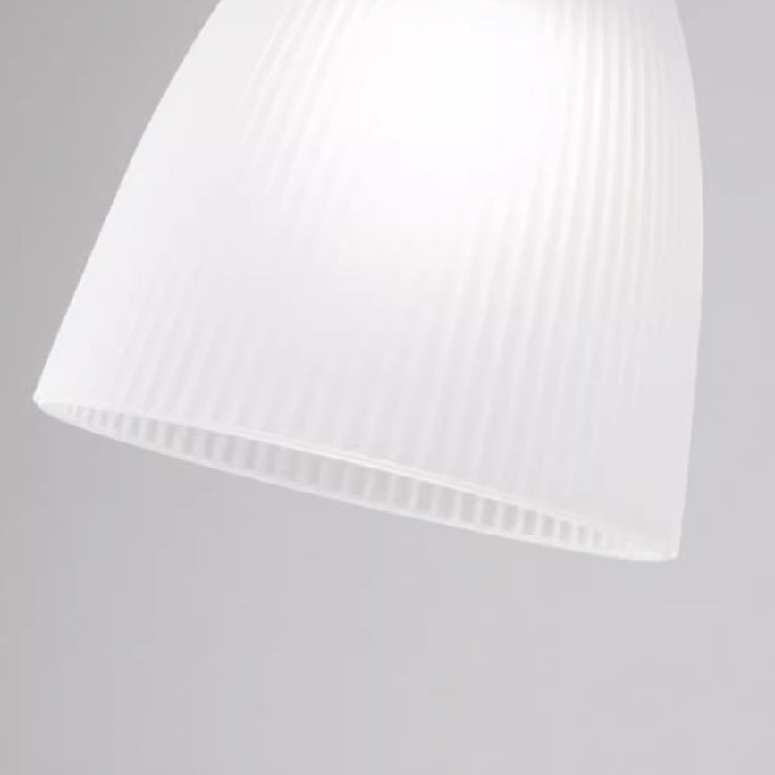Contemporary Nordic Round Dome Wood Base Glass Shade 3-Light Chandeliers For Dining Room