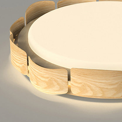 Contemporary Retro Round Curved Iron Acrylic LED Flush Mount Ceiling Light For Living Room