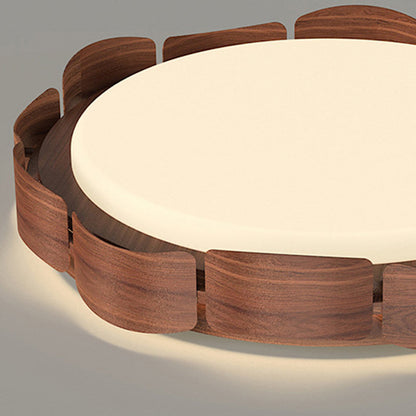 Contemporary Retro Round Curved Iron Acrylic LED Flush Mount Ceiling Light For Living Room